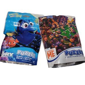 Dory and Despicable Me Puzzles on the Go; Two Jigsaw Puzzles for Kids